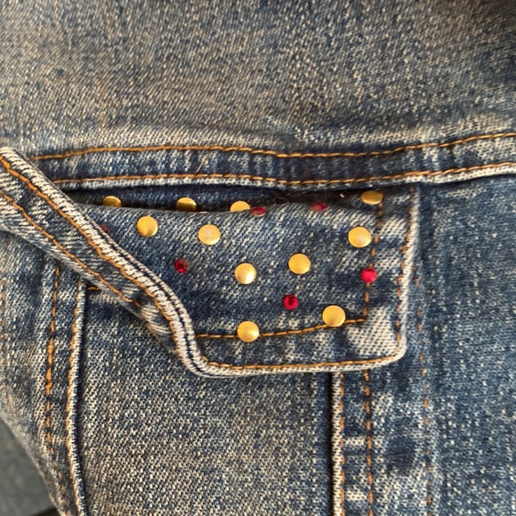 VERSACE jeans jacket Womens size,2/4, Kids 10 EU 140 streach - Picture 8 of 10